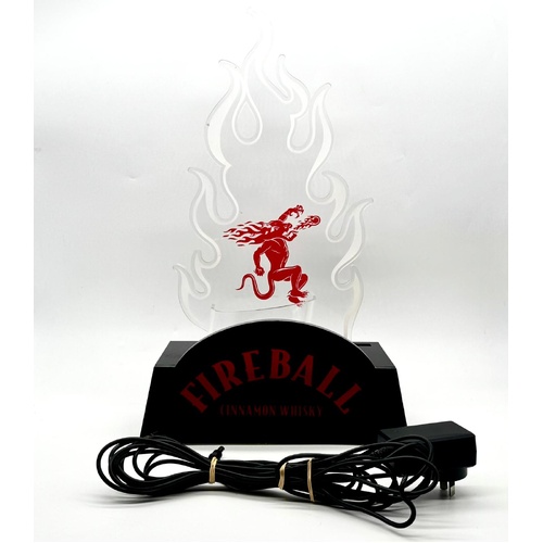 LED Promotional Light Flame Sign Fireball Cinnamon Whisky Man Cave Decor