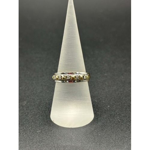 Ladies 9ct Yellow Gold Diamond Band Ring