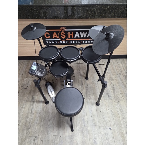 Alesis Electronic Drum Kit Advanced Six-Piece Electronic Drumset with Seat