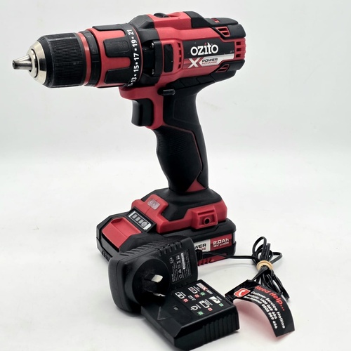 Ozito PXC PXDDS-180 18V 13mm Cordless Drill Driver 2.0Ah Battery and Charger