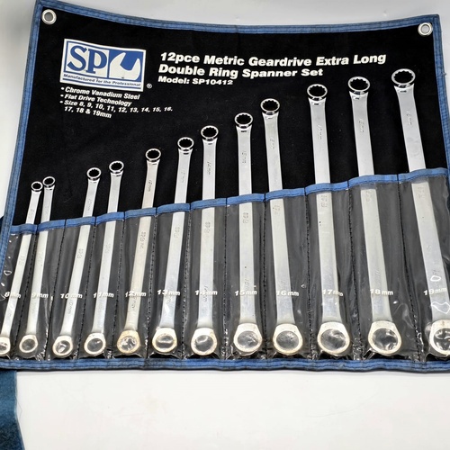 SP Tools 12pc Extra Long Metric Geardrive Spanner Set Wrench Kit 8-19mm