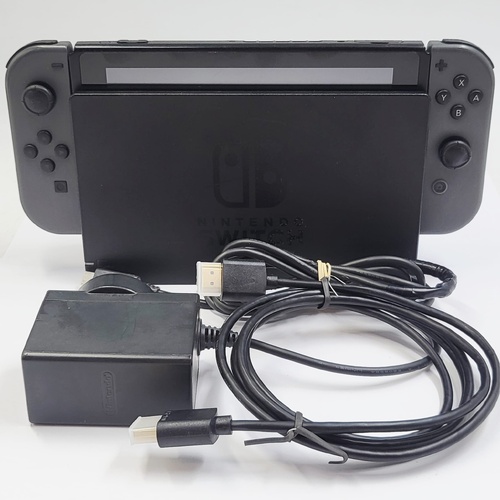 Nintendo Switch HAC-001(-01) Grey Console Bundle 128GB MicroSD Dock Controllers