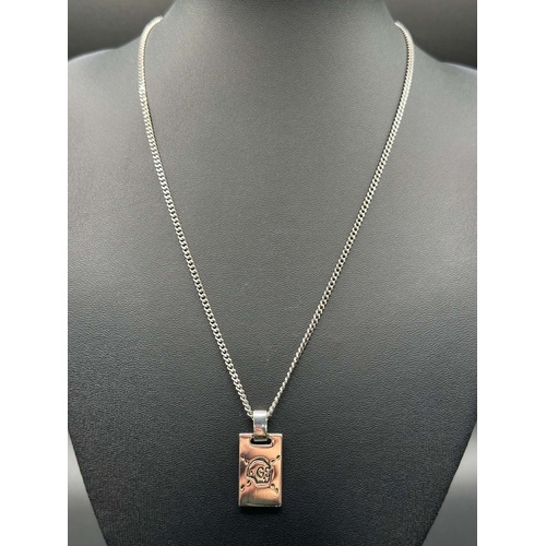 Unisex 925 Sterling Silver Gucci Ghost Collection Necklace & Pendant
