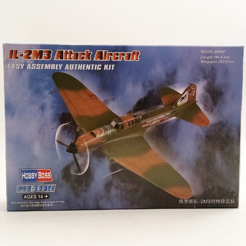 HobbyBoss Ilyushin IL-2M3 Attack Aircraft 1/72 Scale WWII Plastic Model Kit