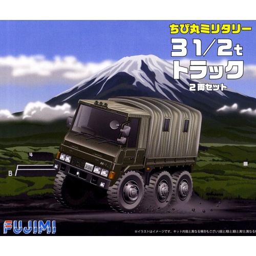 Fujimi Chibi-Maru Military TM-3 3 1/2t Truck 2-Car Set SD Plastic Model Kit