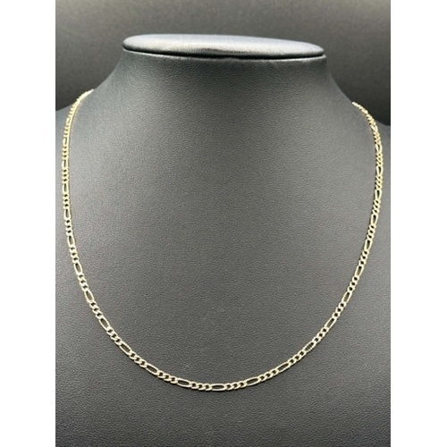 Unisex 9ct Yellow Gold Figaro Link Necklace