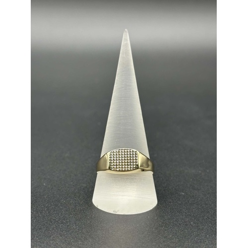 Mens 9ct Yellow Gold Signet Ring