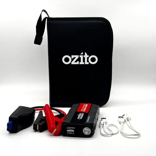 Ozito 400 Amp 12V Jump Starter And Power Bank OJS-800 with Leads and Carry Case