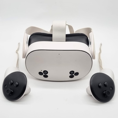 Meta Quest 3S 128GB Virtual Reality Headset White with Controllers Carry Case