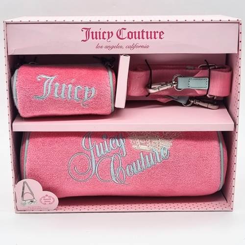 Juicy Couture Pink Lemonade Heritage 3pc Barrel Bag Gift Set Limited Edition