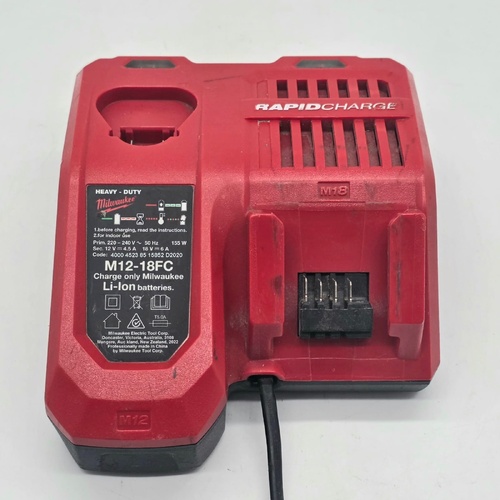 Milwaukee M12 M18 Corded Rapid Battery Charger M12-18FC 155W 50/60Hz 220-240V