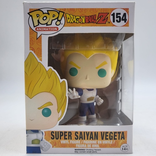 Funko Pop! Dragon Ball Z Super Saiyan Vegeta #154 Vinyl Figure Anime Collectible