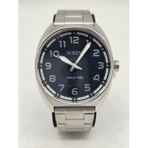 Nixon Mullet Stainless Steel Silver Teal Analogue Mens Watch