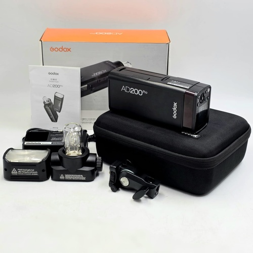 Godox AD200Pro Pocket Flash Kit 200Ws TTL HSS w/ Battery Charger Case 2 Flash Heads