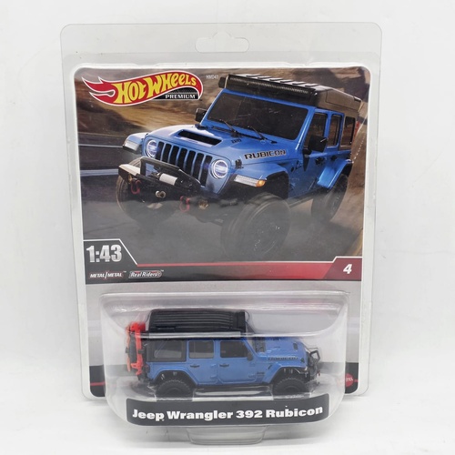 Hot Wheels Premium 1:43 Jeep Wrangler 392 Rubicon Blue Diecast HMD41