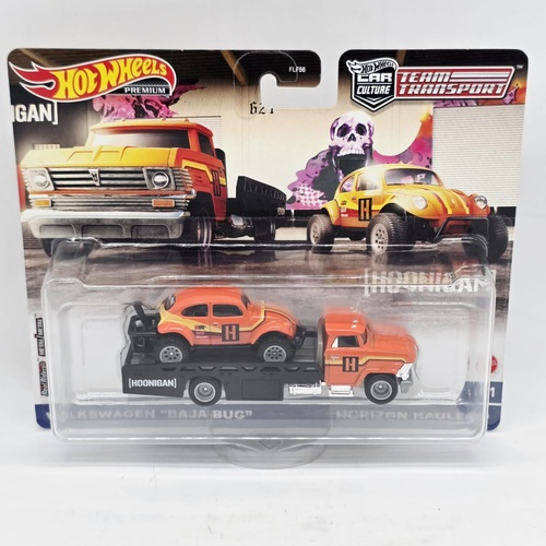 Hot Wheels Premium Car Culture Team Transport VW Baja Bug Horizon Hauler 2 Pack