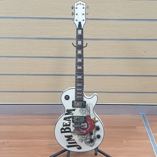 Jim Beam 6 String Single Cutaway Electric Guitar Cream White