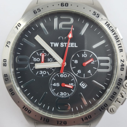 TW Steel CB8 Canteen Chronograph Watch Stainless Steel Black Dial