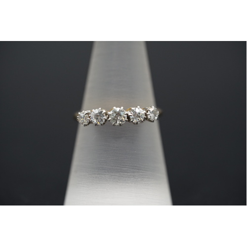 Ladies 18ct Yellow Gold Diamond Band Ring