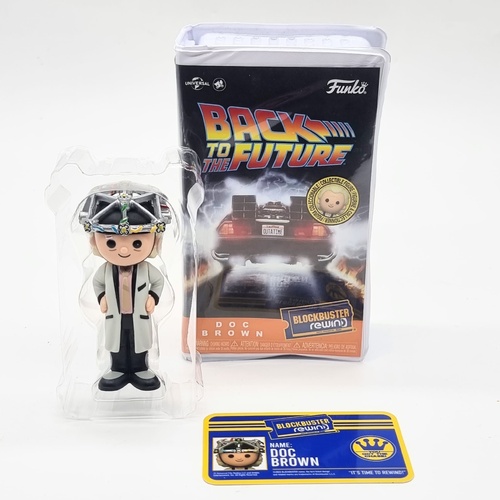 Funko Blockbuster Rewind Back to the Future Doc Brown Chase Variant Vinyl Figure