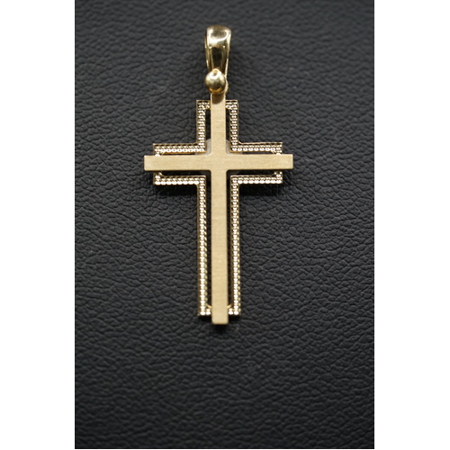  Unisex 9ct Yellow Gold Religious Cross Pendant