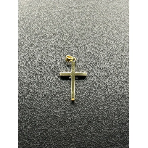 Unisex 9ct Yellow Gold Religious Cross Pendant