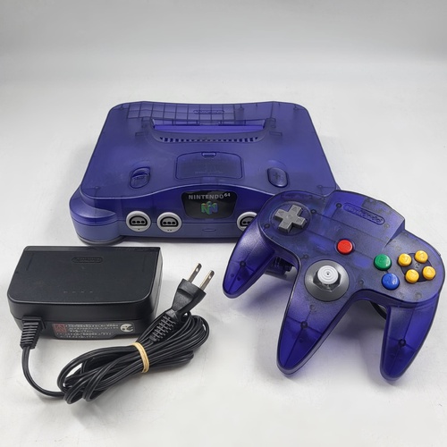 Nintendo 64 Funtastic Grape NUS-001 NTSC-J Console Bundle Tested