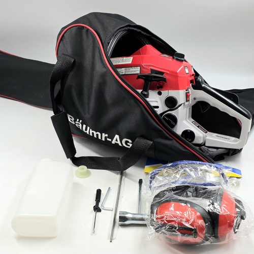 Baumr-AG 38cc Petrol Chainsaw 16" Bar Kit w/ Carry Bag Tools & PPE