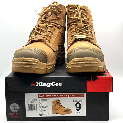 KingGee K27872 Phoenix 6C EH Metguard Work Boots Wheat US 10 AU/UK 9