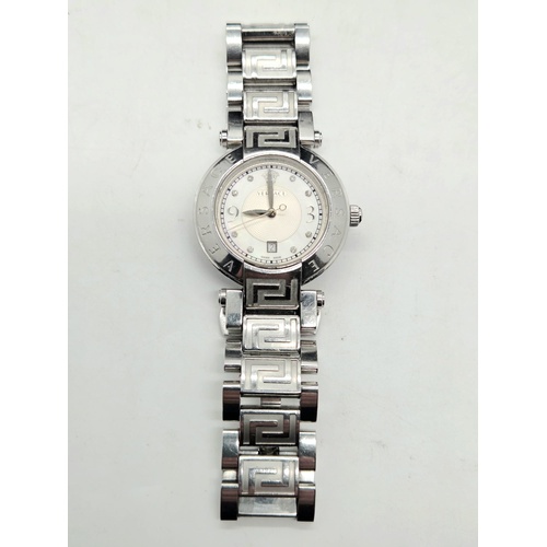 Versace 68Q Ladies Watch Mother of Pearl Dial Silver Steel Swiss Made