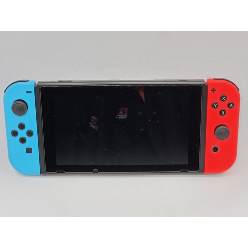 Nintendo Switch Neon Blue Red Handheld Gaming Console HAC-001 with Accessories