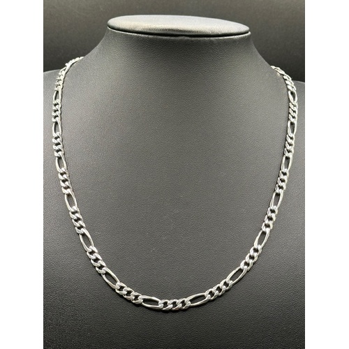 Mens 925 Sterling Silver Figaro Link Necklace
