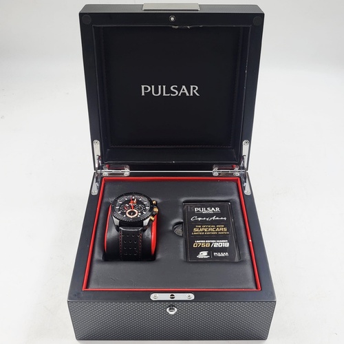Pulsar Supercars Limited Edition 0758/2019 Chronograph Watch Box & COA 