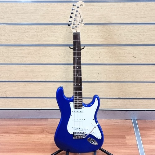 SX Standard Series Custom Handmade Electric Guitar Blue and White with Soft Case