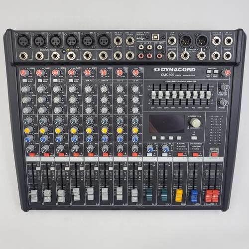Dynacord CMS 600-3 Compact Mixing System 8-Channel USB Live Studio Mixer