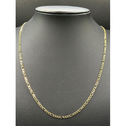 Unisex 9ct Yellow Gold Figaro Link Necklace