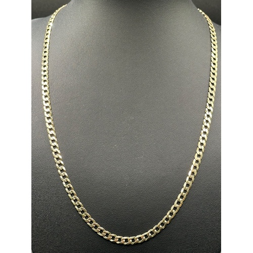 Unisex 9ct Yellow Gold Curb Link Necklace