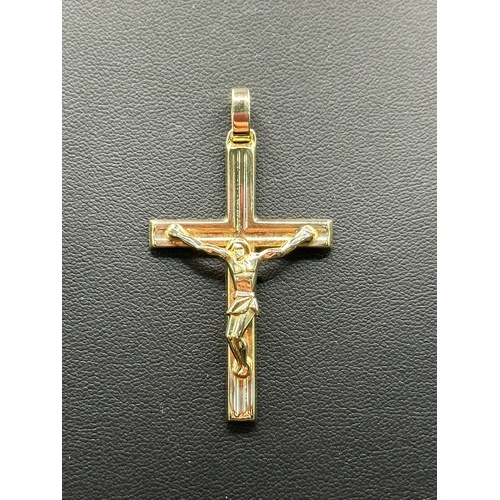 Unisex 9ct Yellow Gold Religious Crucifix Pendant