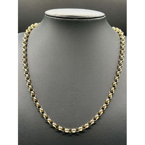Ladies 9ct Yellow Gold Belcher Link Necklace