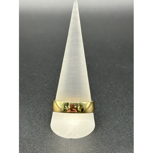 Unisex 18ct Yellow Gold Plain Band Ring