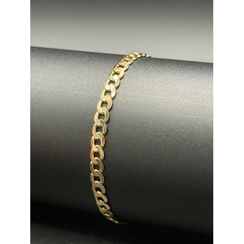 Unisex 9ct Yellow Gold Curb Link Bracelet