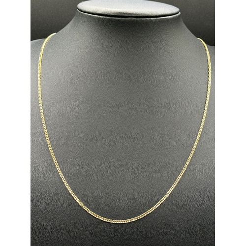 Unisex 18ct Yellow Gold Tight Curb Link Necklace