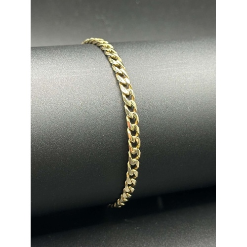 Unisex 10ct Yellow Gold Curb Link Bracelet