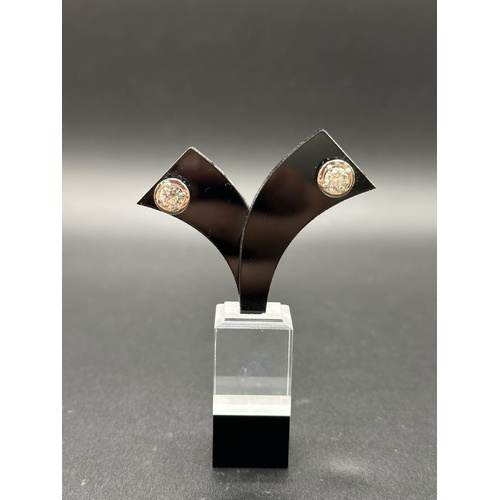 Ladies 18ct White Gold Diamond Stud Earrings