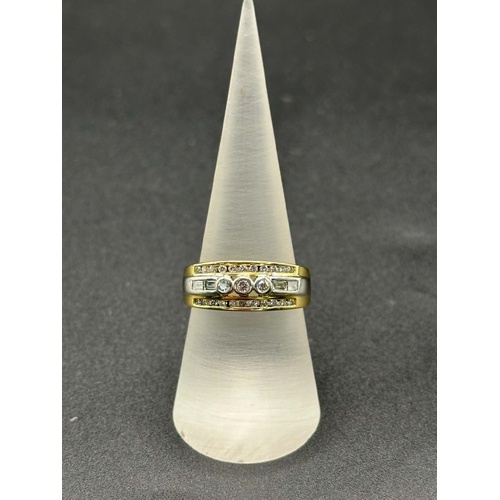 Ladies 18ct Two Tone Gold Diamond Ring