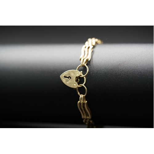 Ladies 9ct Yellow Gold Fancy Link Bracelet