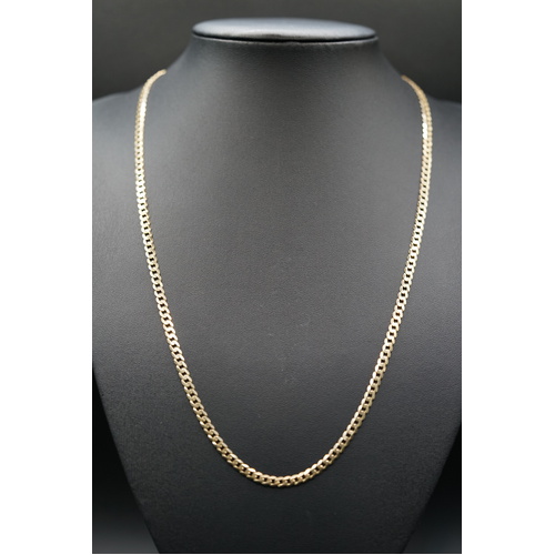 Unisex 9ct Yellow Gold Curb Link Necklace