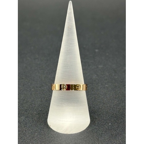 Unisex 18ct Yellow Gold Authentic Cartier Small Love Ring 
