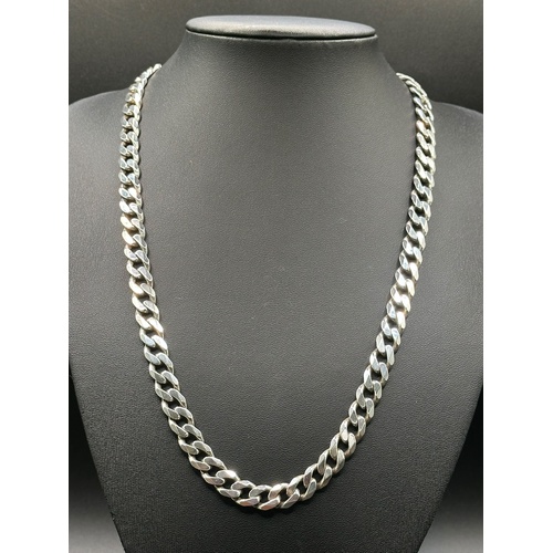Unisex 925 Sterling Silver Curb Link Necklace