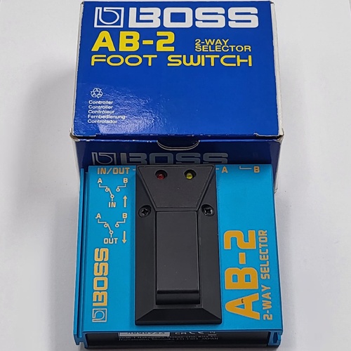 BOSS AB-2 2-Way Selector Foot Switch A/B Signal Selector Pedal Guitar Bass w/ Box